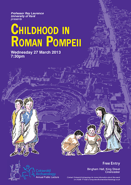 poster for Childhood in Roman Pompeii lecture